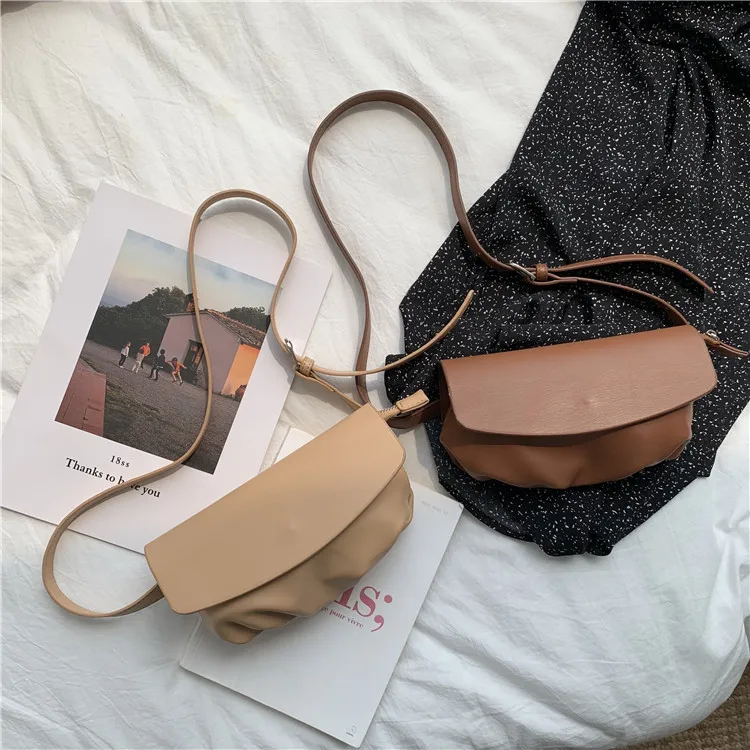 Small New Women Fashion Handbag Shoulder Bags Waist Purse PU Leather Simple Ladies Messenger Hobos Bag