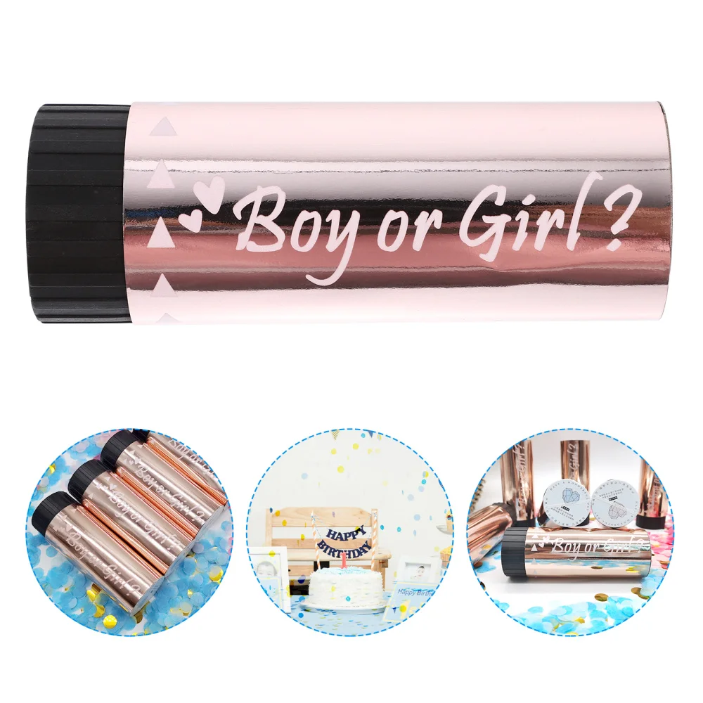 

4pcs Baby Gender Reveal Confetti Launcher Cannon Paper Confetti Party Supplies