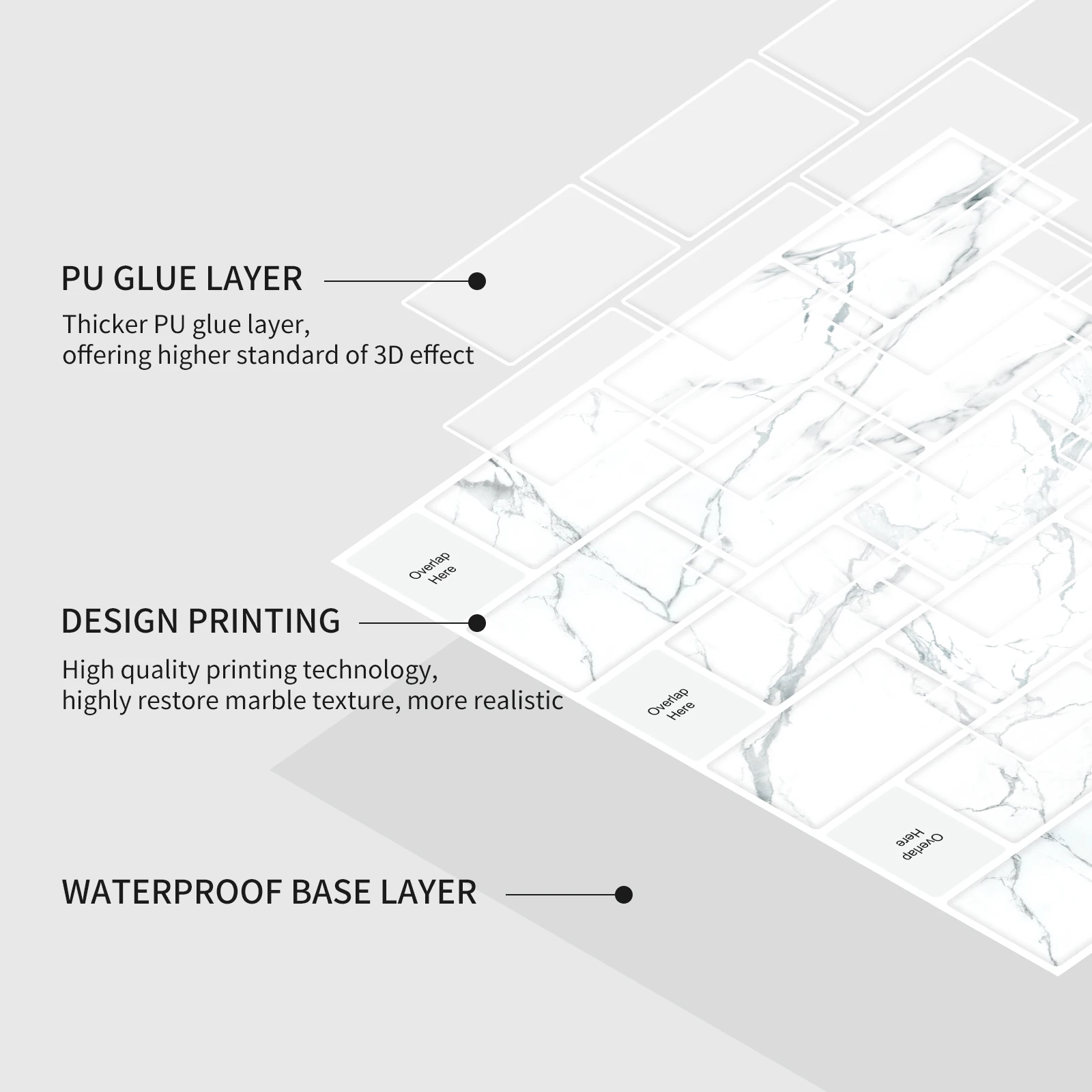 morcar tile stickers home waterproof self adhesive mosaic vinyl wall kitchen peel and stick backsplash bathroom decor paper 1pcs free global shipping