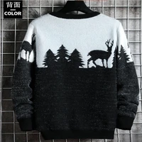 mens fashion brand sweater mens pullover autumnwinter warm up sweater christmas deer sweater comfortable fluffy casual wear