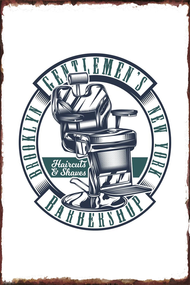 

Barbershop 12 настенный Декор для комнаты Ретро винтажный металлический знак оловянные таблички для искусства мужская пещера кафе Паб домашний к...