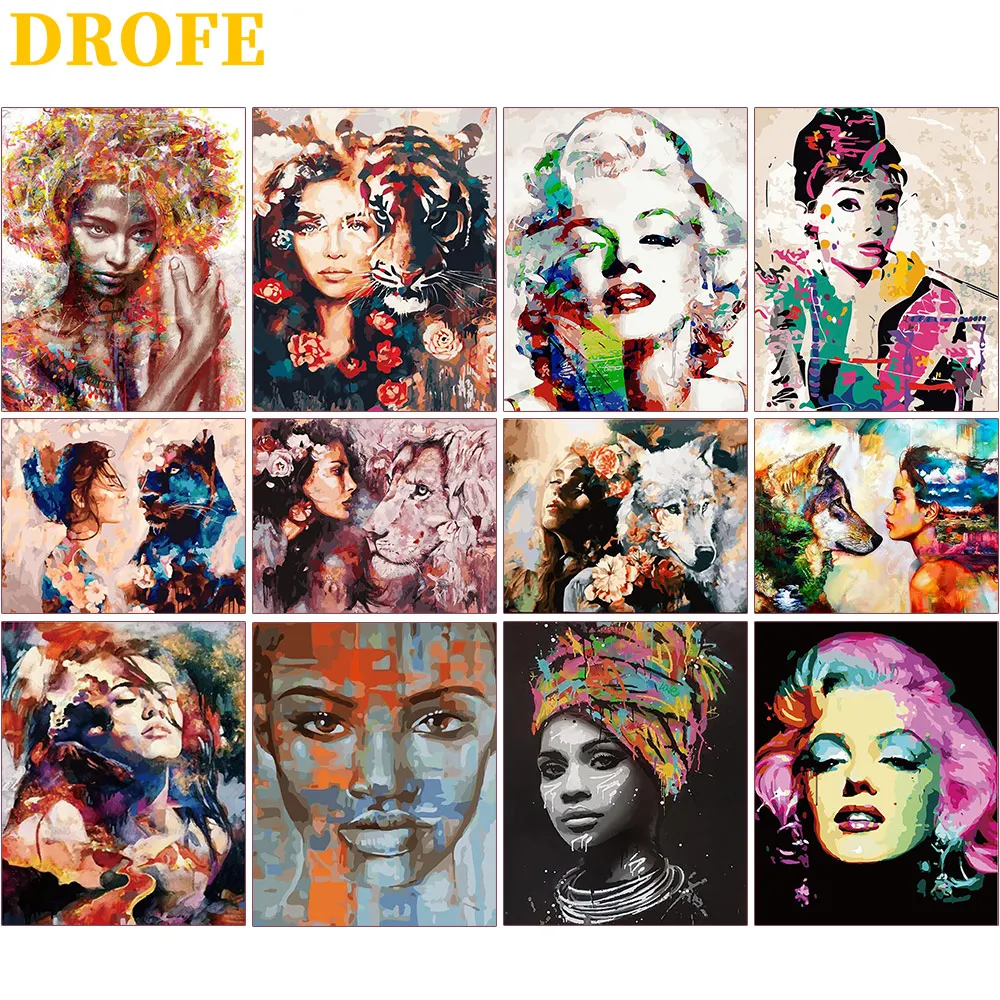 Набор для рисования по номерам сделай сам масляные рисунки портретов взрослых