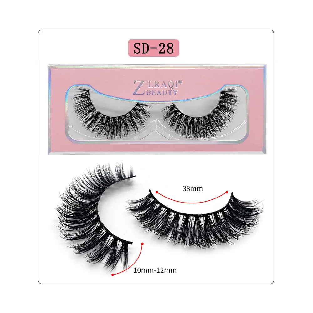 1 пара 3D большие аудио разъемом крест накрест Накладные ресницы Экстра Длина 25 мм