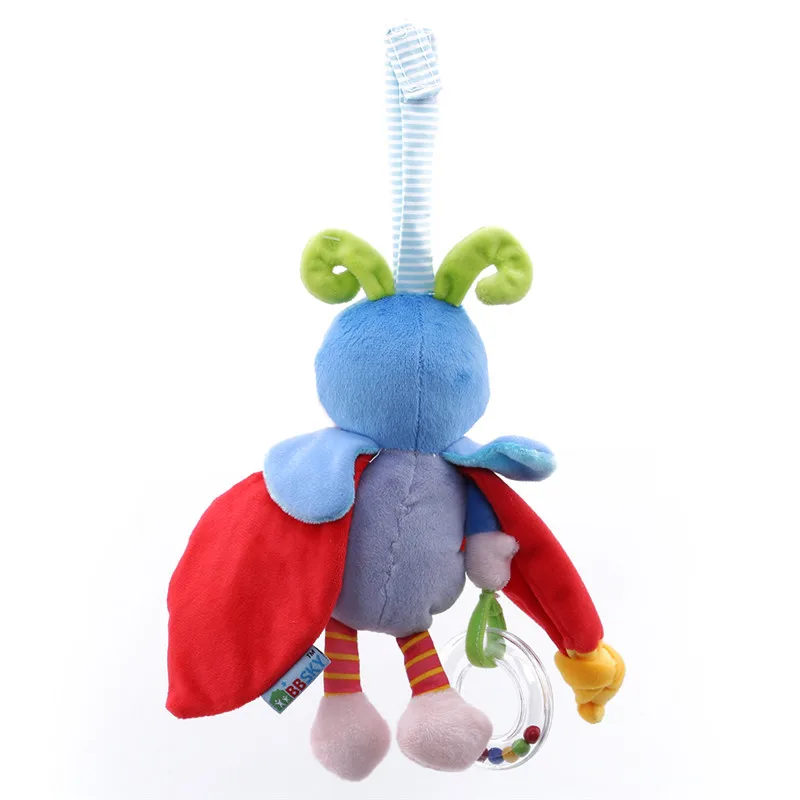 

New Kids Stuffed Plush Cute Doll Toys Baby Soft Plush Insect Hanging Rattle Toys with Funny Mirror Eduactional Toys for Children