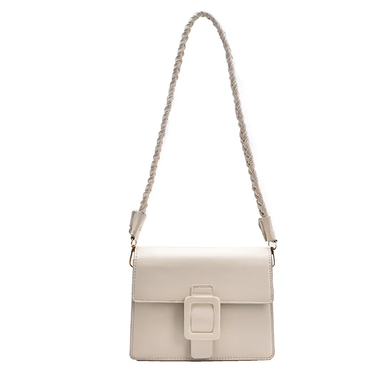 

Solid Color Small PU Leather Crossbody Bags For Women 2020 Summer Acrylic Chain Designer Lady Travel Shoulder Messenger Handbags