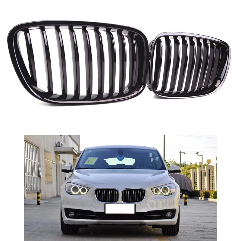 Глянцевый черный передний капот решетка для почек гриль BMW 5 серии GT F07 4 Двери