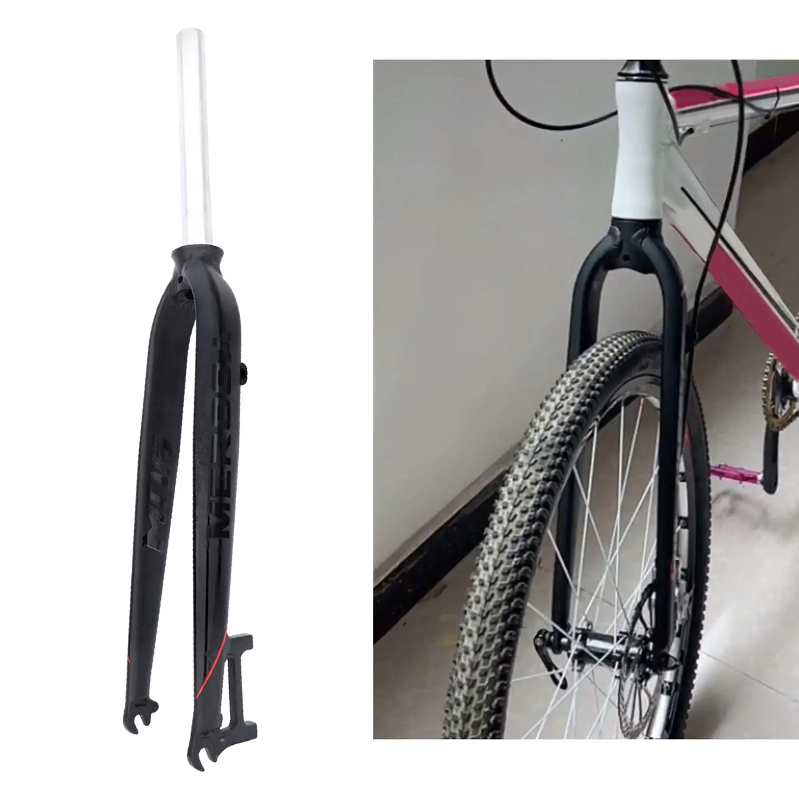 

Rigid Fork 26/27.5/29" Superlight 28.6mm Threadless Straight Tube 1-1/8" Aluminum Alloy Mountain Bike Front Fork