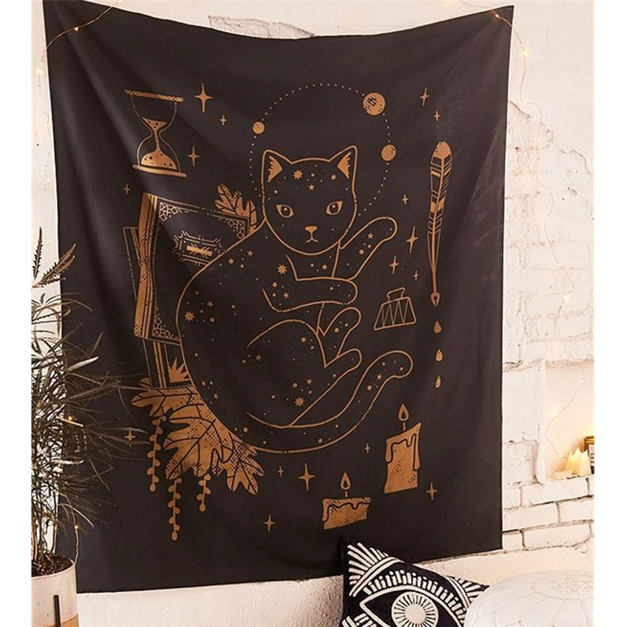 Таро гадание Висячие настенные гобелены цветочный Бохо Декор змея ручная