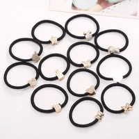 10pcslot new korean hair accessories for women black elastic hair rubber bands girls lovely hair ropes ponytail holder