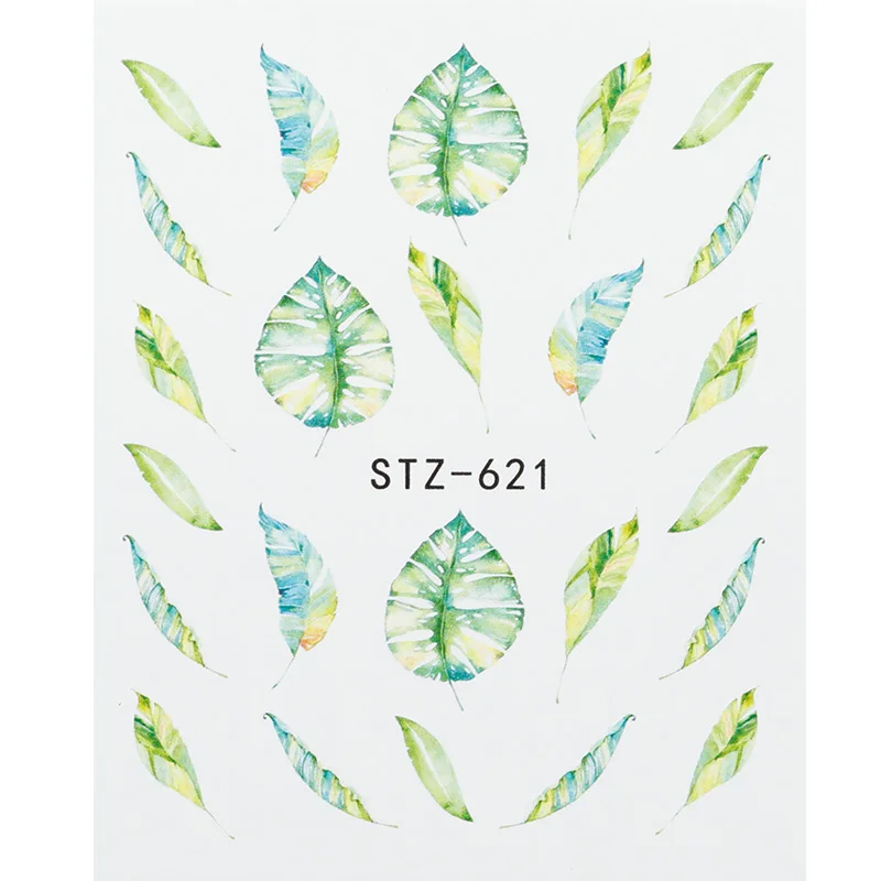 1 шт наклейки на ногти цветок лист дерево киви Зеленый ногтей слайдер искусство