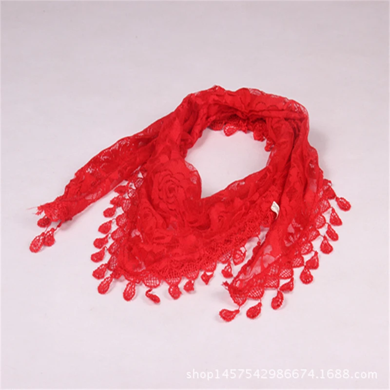 

FJPTBGMY женский модный шифоновый шелковый шарф с кисточками в японском и корейском стиле женское тонкое пляжное полотенце однотонная кружевн...