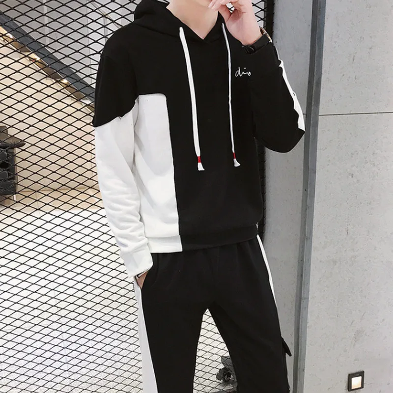 Мужские спортивные костюмы из двух предметов толстовка с капюшоном и штаны 2 шт. |