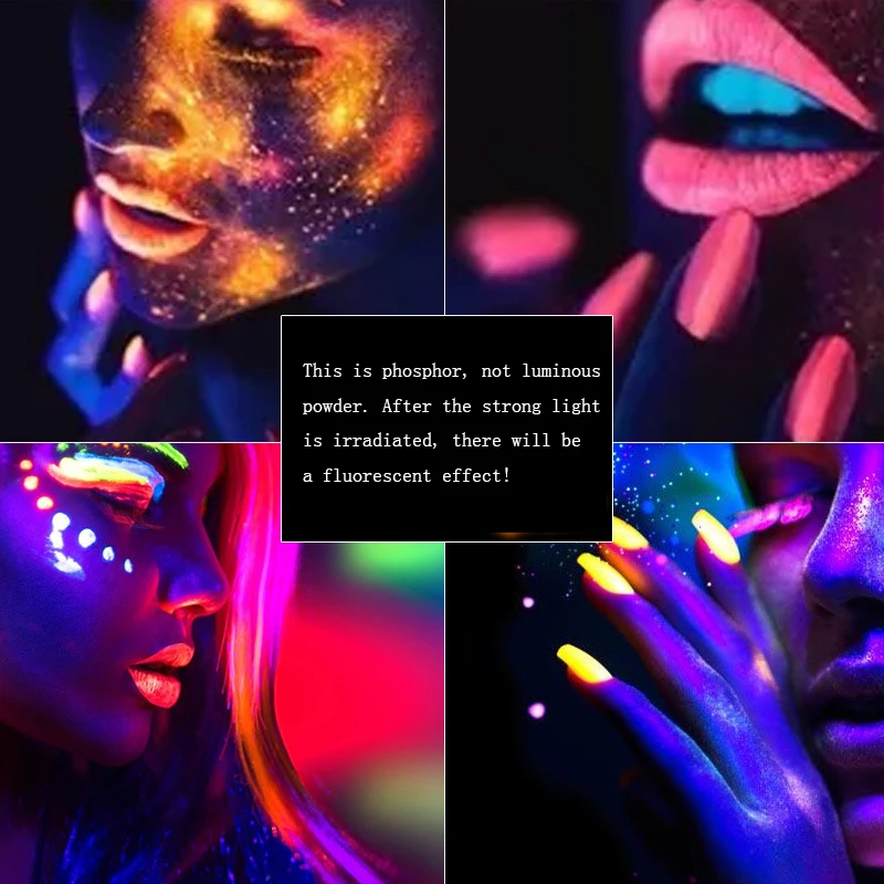 12 шт. порошок набор бутылок для голографические наклейки ногтей Блеск погружения