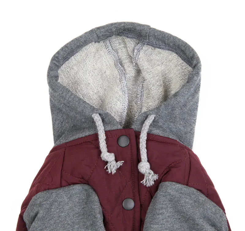 Новинка осенне-зимние пальто с капюшоном и хлопковой подкладкой темно-синее