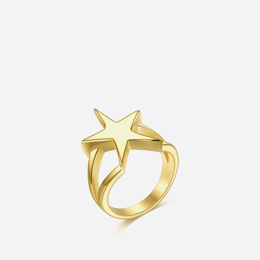Женское кольцо со звездами ENFASHION из нержавеющей стали с геометрическим рисунком