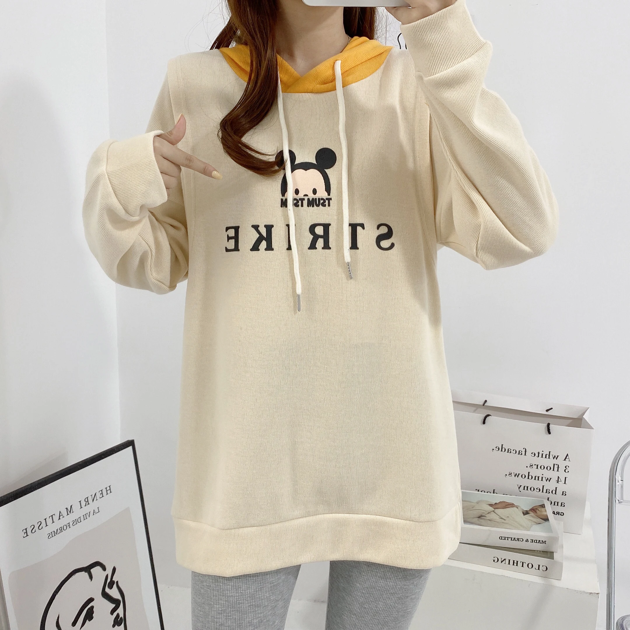 Одежда для грудного вскармливания с капюшоном мультяшными изображениями