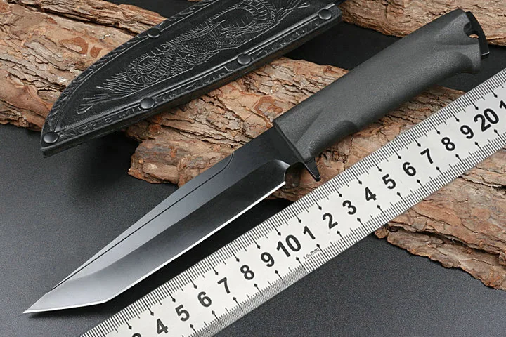 

EDC Hunting Knives Outdoor Survival ABS Handle 5CR13MOV Blade Straight Tactical Knife Fixed Tools Fishing Diving Knife Holster
