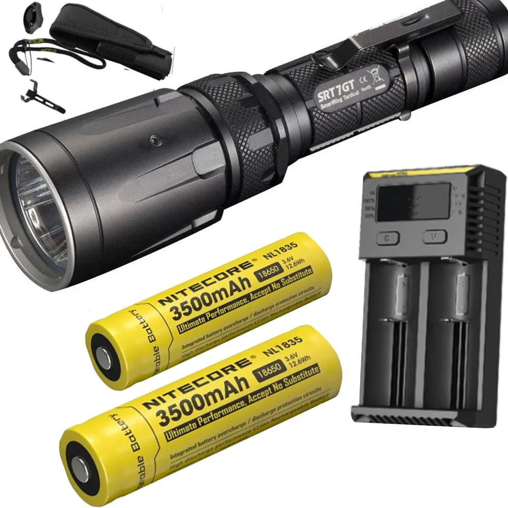 NITECORE SRT7GT светодиодный тактический вспышки светильник CREE XP L HI V3 RGB УФ умный кольцо