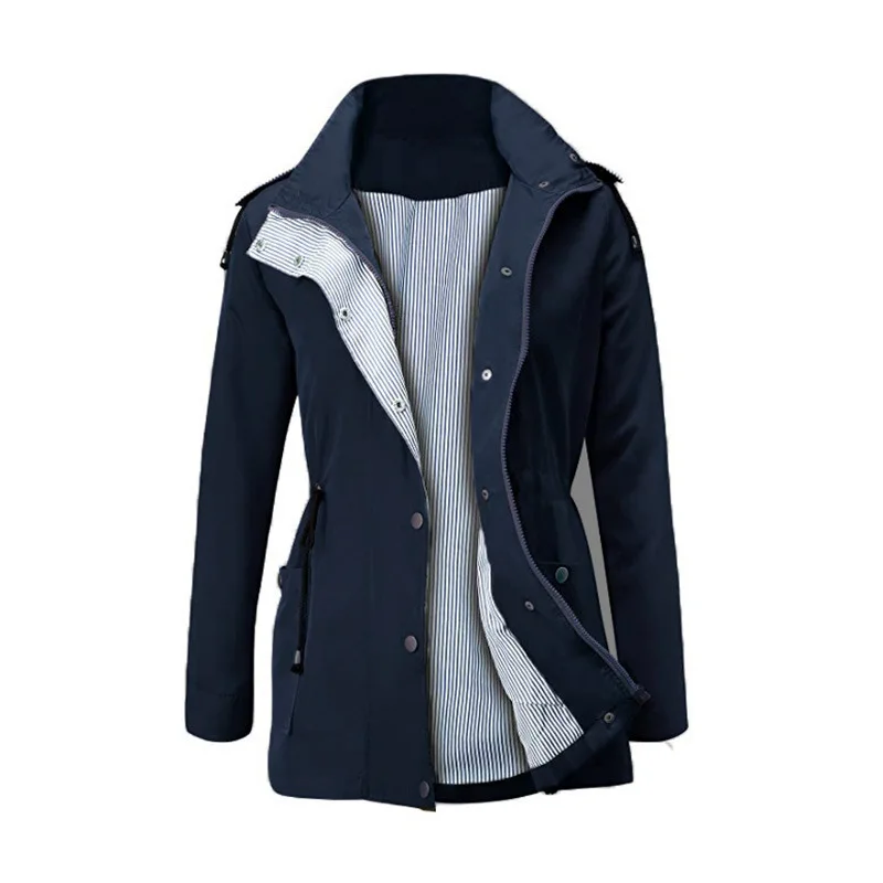 Женский плащ средней длины ветрозащитное весеннее пальто для кемпинга спорта на