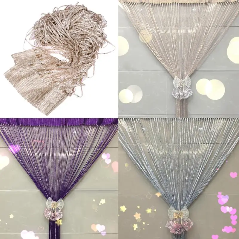 Лидер продаж серебристая кожаная занавеска 1 м * 2 на дверь окно украшение