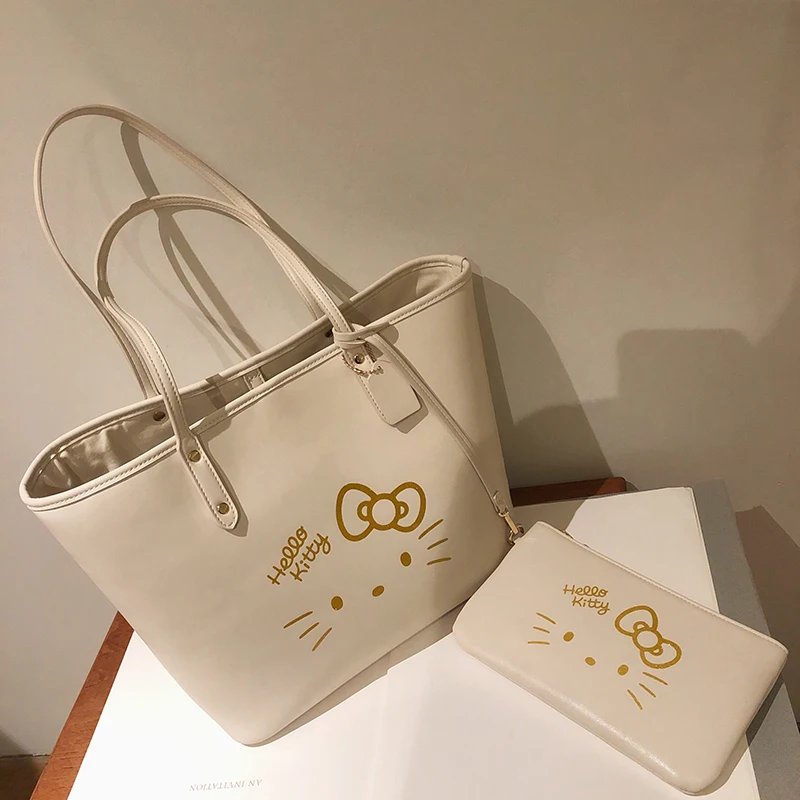 Модная женская сумка через плечо HELLO KITTY Большая вместительная для мамы из