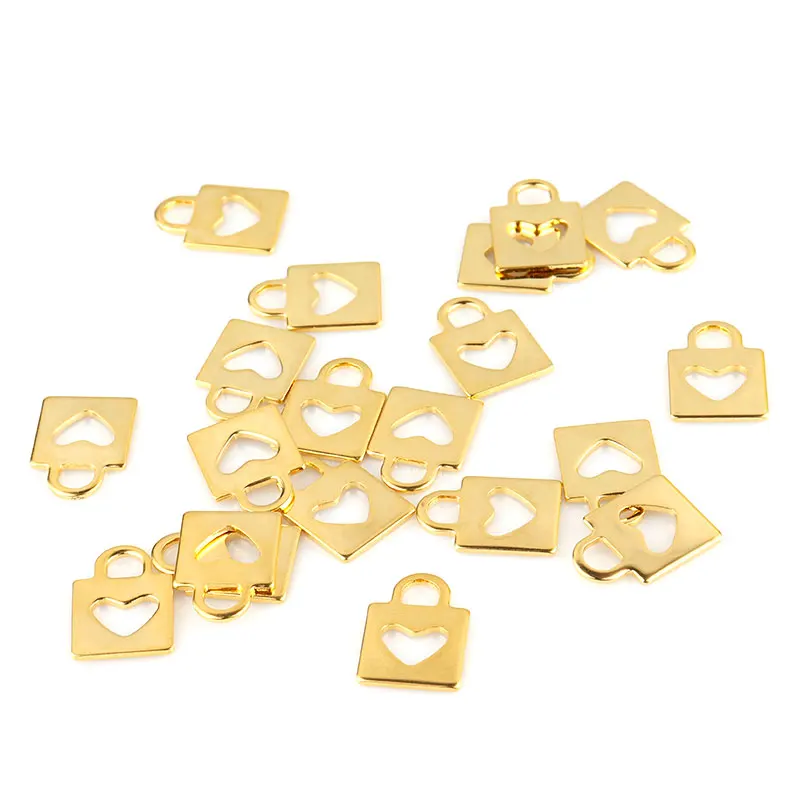 

20pcs/lot 16*11mm Stainless Steel Heart Shape Lock Pendant Charms Pendant for diy Jewelry Making Necklaces Bracelet Accessories