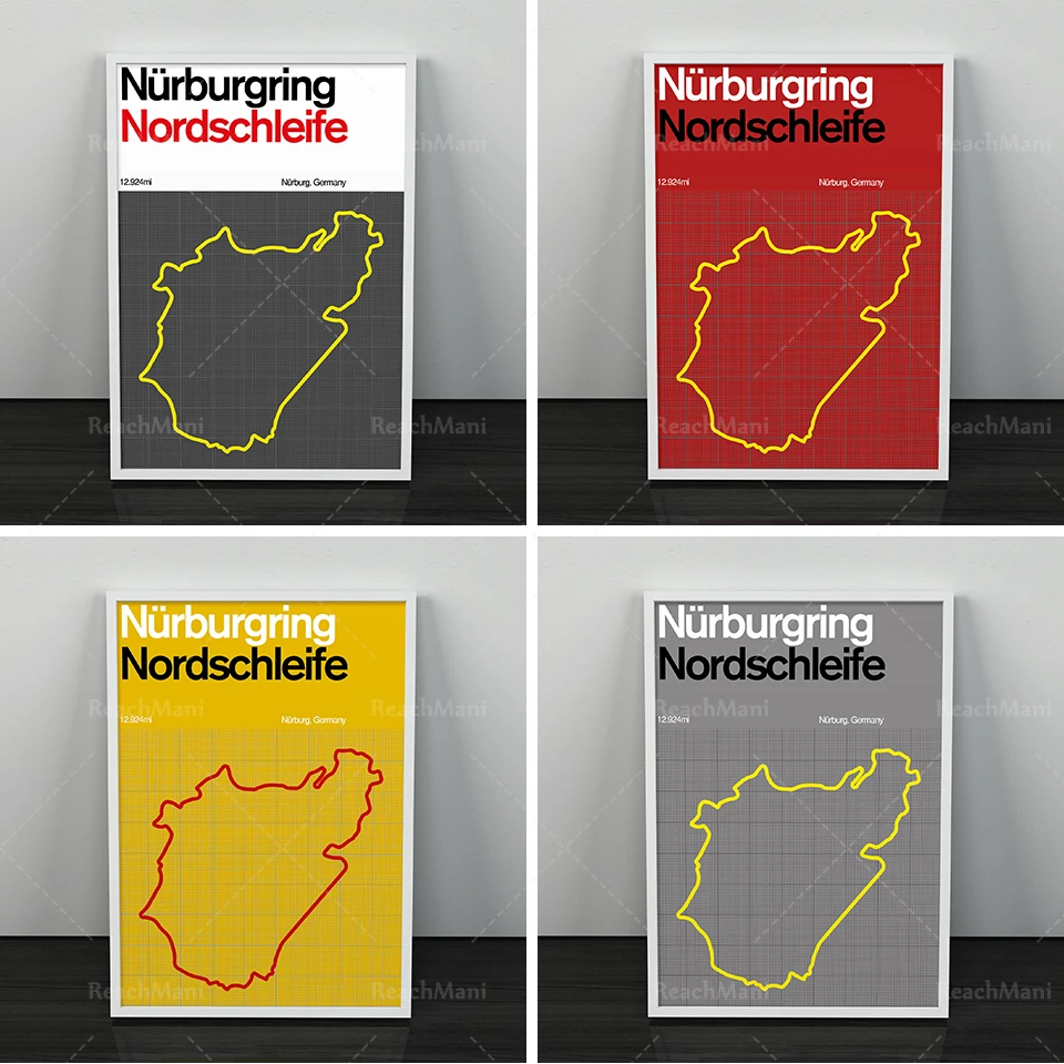 

NÃ¼rburgring Nordschleife Racing Circuit Formula 1 Gift, Formula 1 Art, Print, F1 Race Track Circuit Map Germany Poster, Retro Po
