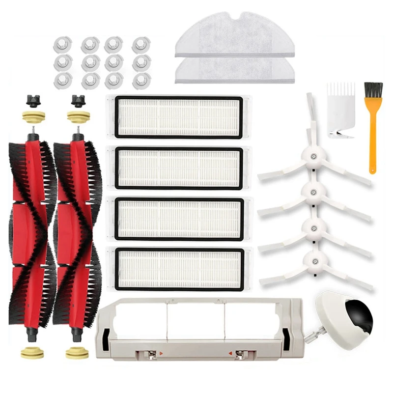 

Запчасти для пылесоса XiaoMi Roborock S6 S60 S65 S5 T6 S55 E25, моющиеся фильтры НЕРА, основная и боковая щетки