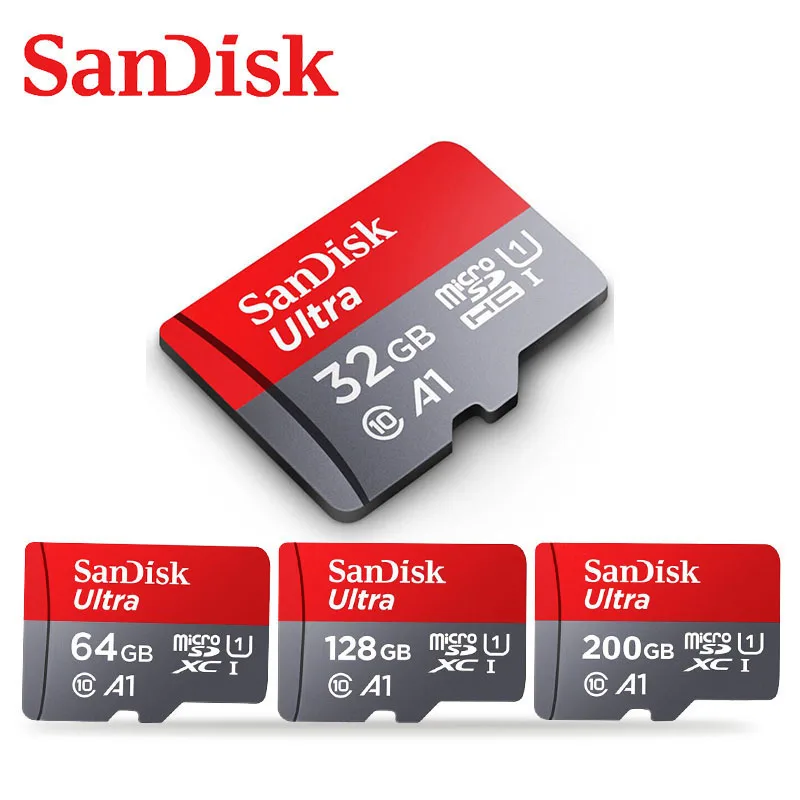 SanDisk Ultra Micro SD U1 32 Гб 64 128 ГБ 256 16 400 SD/TF A1 класс 10 Флэш-карта памяти microsd карта для