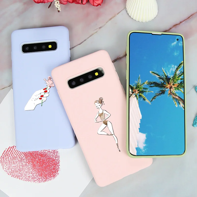 Силиконовый чехол для Galaxy S8 S9 Plus S10e телефона samsung S10 Lite конфетный матовый S8Plus Funda| |