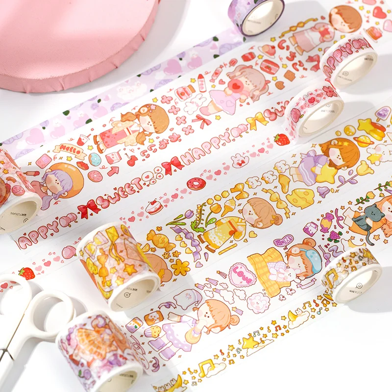 

40 штук/8 комплектов в неторопливо повседневную жизнь Doudou серии стикеры DIY декоративная бумага клейкой ленты (изоляционная лента Декоративны...