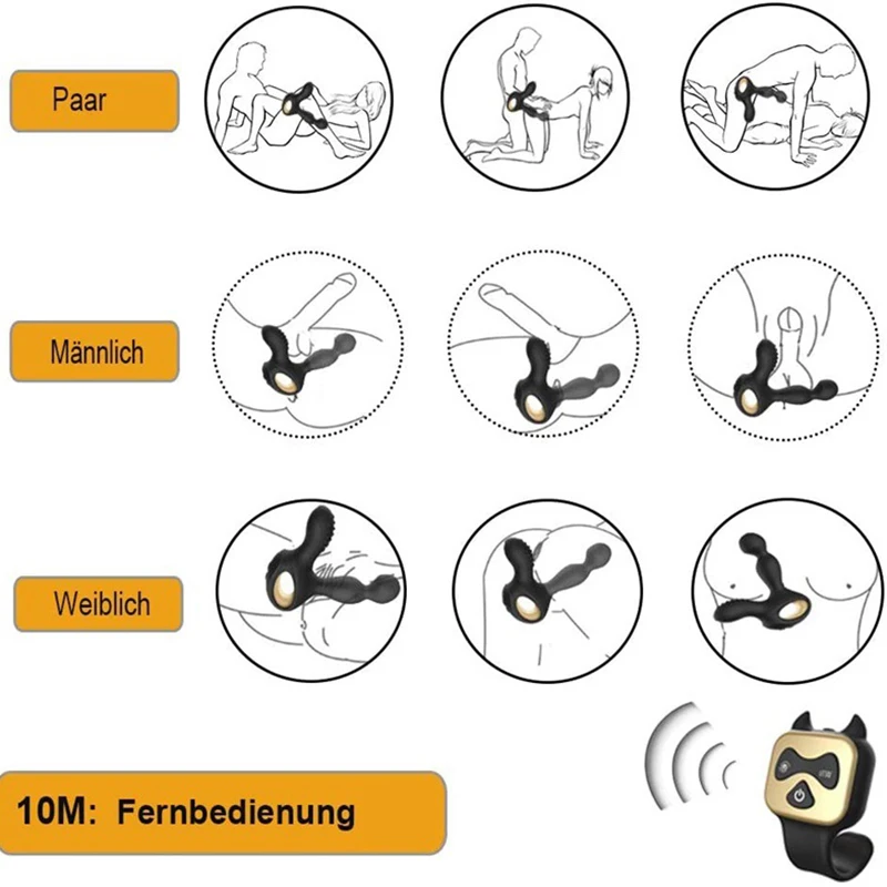 Анальная пробка 10 скоростей вибрация беспроводной пульт дистанционного