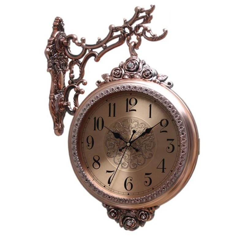 Европейские винтажные бесшумные настенные часы большие простые для украшения