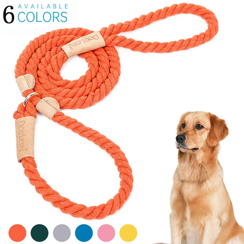 

Multicolor Pet Traction Rope Cotton Soft Explosion-Proof Punching P Chain Dog Leash Dog Walking Supplies Correa Perro
