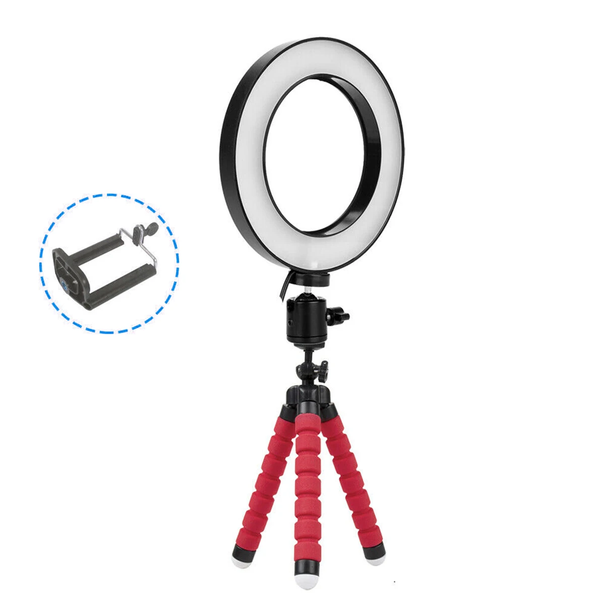 

10inch Dimmable Ring Light with Tripod Phone Clip for Selfie Live Broadcasting Photo Shooting 3 Colors and 10 Level Brightness