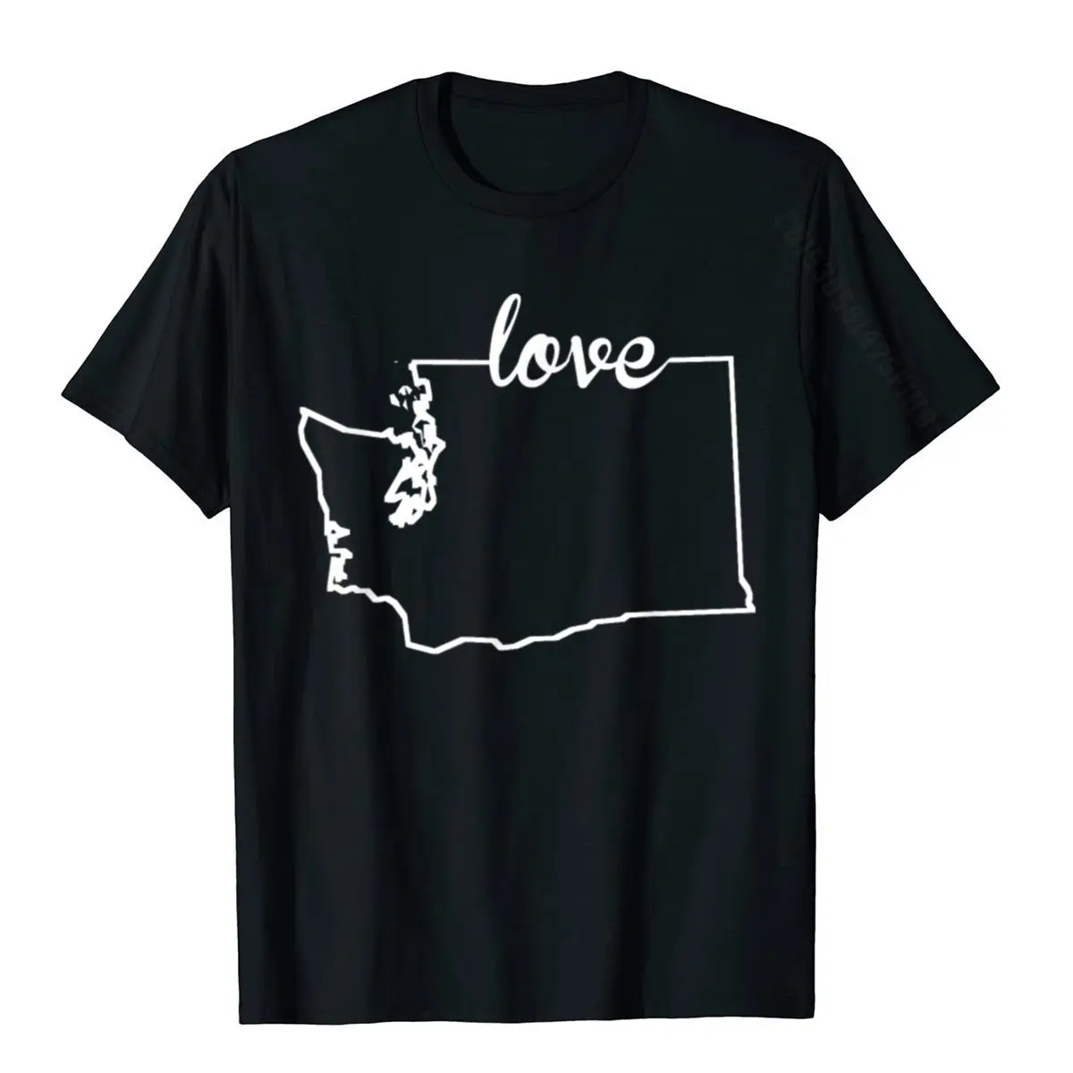 

Washington State Home T-Shirt I Love Evergreen State Seattle Funny Tops Shirts For Men Cotton T Shirts Printed On Latest