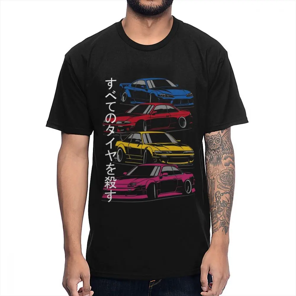 Популярные Nissan Skyline Silvia S13 S14 S15 качественная хлопковая футболка рубашка с круглым