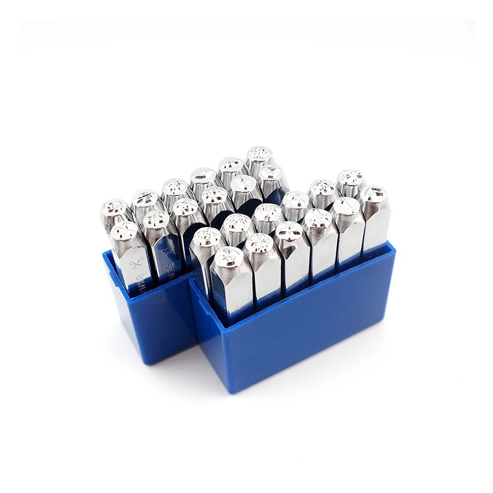 1pc 24 Pattern 6mm Metal Stamp Punching Tool Aluminium Leather Unique Marking Symbol Stamps Tools Craft for Stamping | Дом и сад