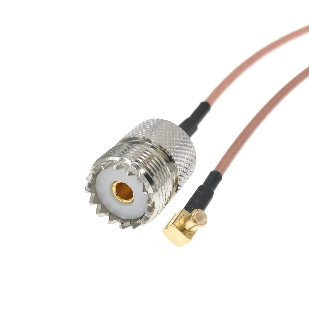 Штекерный разъем MCX под прямым углом к гнездовому разъему SO239 UHF RG316 8 &quotОТРЕЗОК