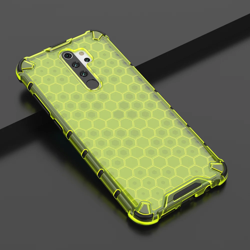 e Сотовый из гибридного материала на основе ТПУ и ПК Броня чехол на Etui Xiaomi Redmi Note 8 Pro противоударный жесткий чехол для телефона прозрачный чехол Xiaomi Redmi Note 8 - Цвет: e
