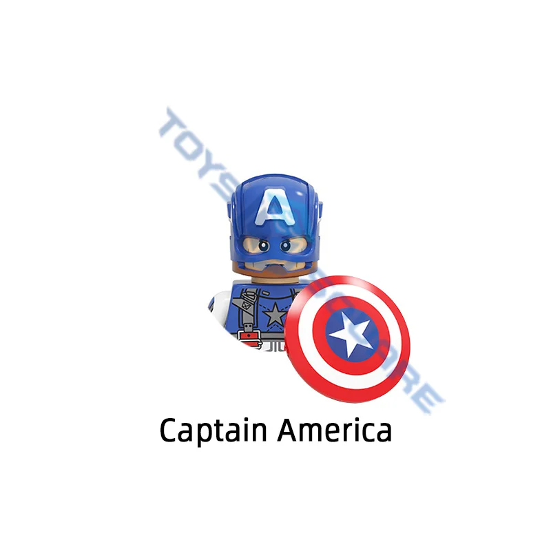 Строительные блоки: Железный человек Капитан Америка Дэдпул Hawkeye Халк ракета