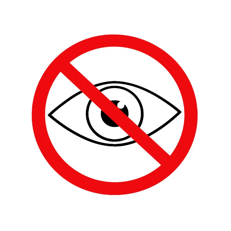 

It Is Forbidden To Watch Here PVC Decal Car Styling Decoration Sticker Eye 11.4CMX11.4CM