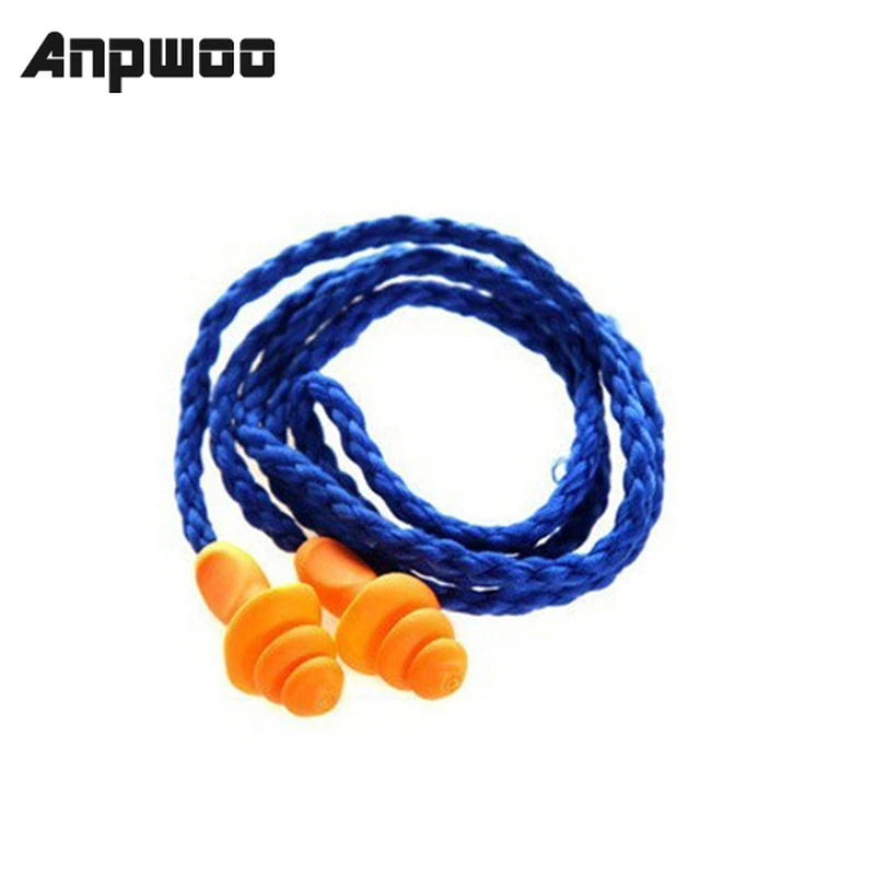 

New 10Pcs Soft Silicone Corded Ear Plugs ears Protector Reusable Hearing Protection Noise Reduction Earplugs Earmuff Sleep