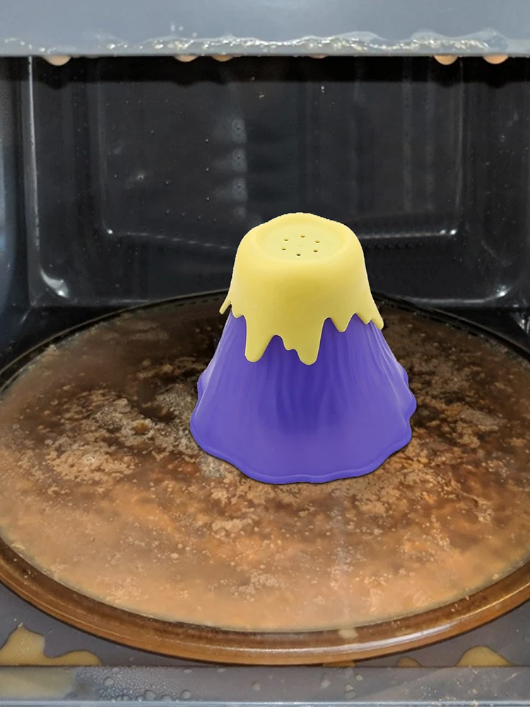 Microwave Oven Cleaner Erupting Volcano Shape Steam Easy Cleaning In Minutes Tool Home Kitchen | Дом и сад