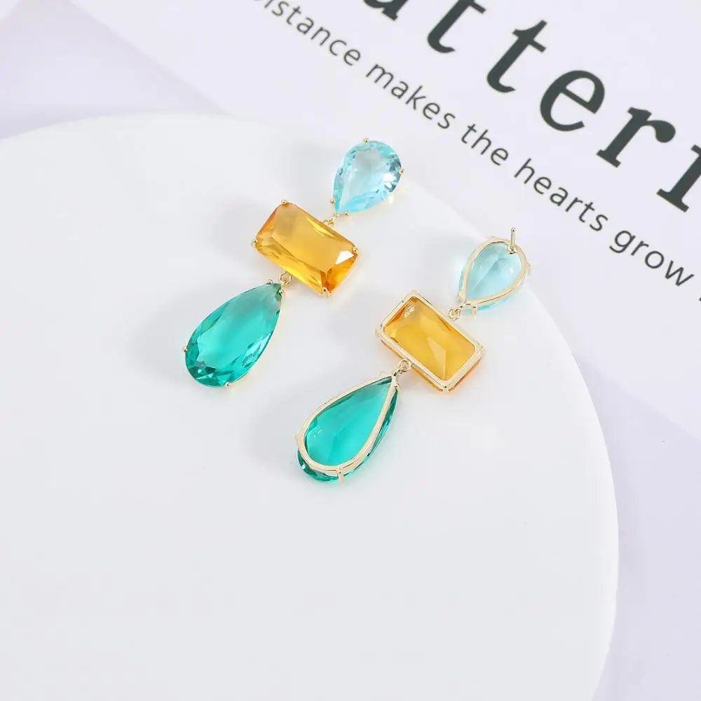 Cubic Zircon Drop Earrings for Wedding Crystals Dangle Earring Bride Women Girl Gift CE10906 | Украшения и аксессуары