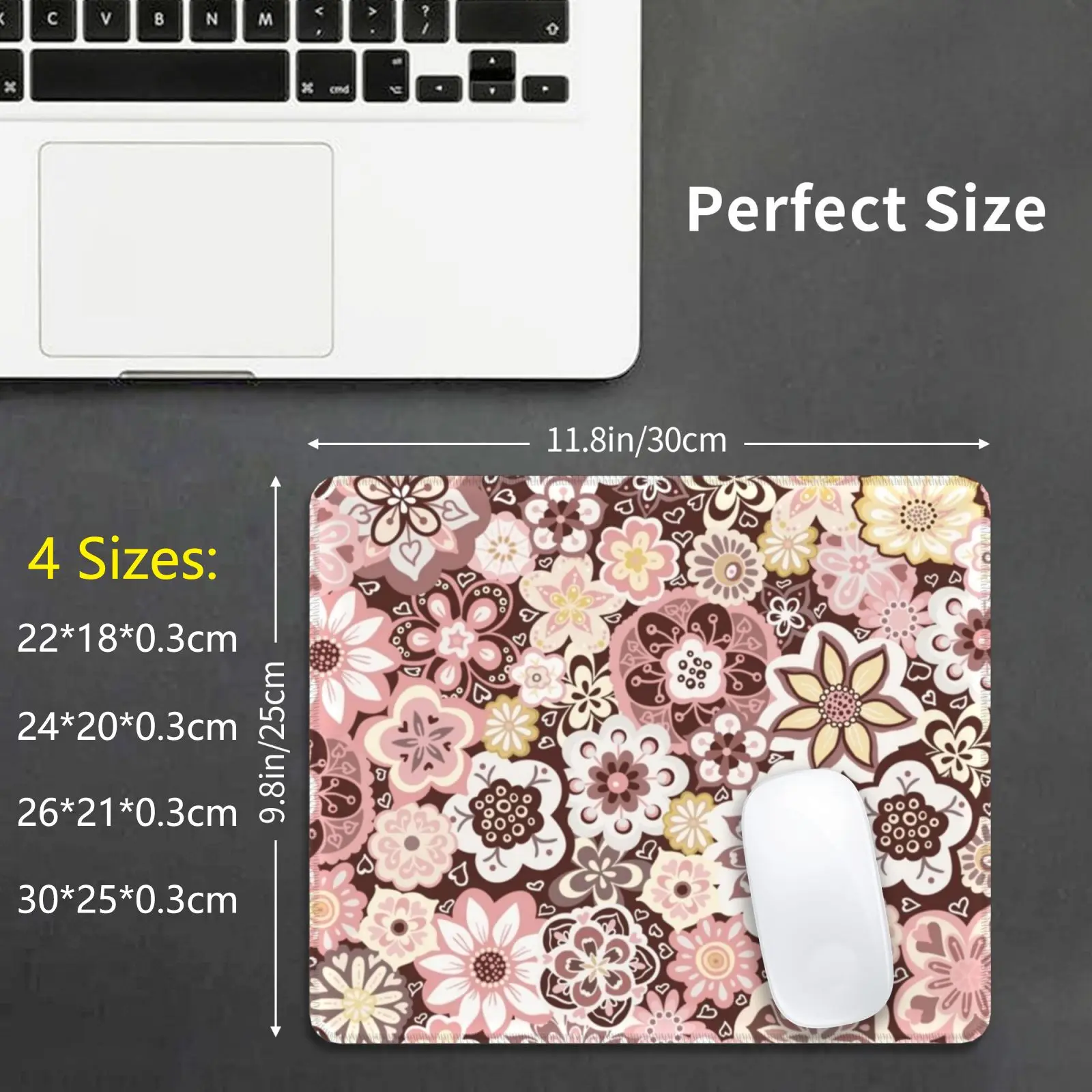 

Красивый букет среднелетних цветов в розовом, желтом и коричневом цветах коврик для мыши с принтом «сделай сам» красивая красота