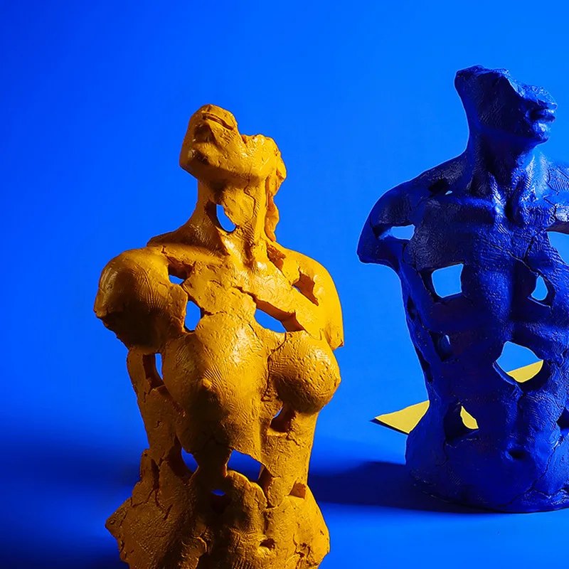 

Neylend Скандинавская креативная абстрактная Современная полудлинная поделка крутая статуя из смолы скульптурные украшения для гостиной дом...