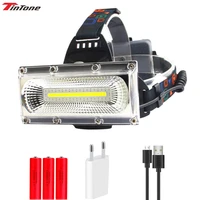 led headlamp cob strong usb rechargeable 20000lm powerful flashlight outdoor fishing hunting camping torch lantern