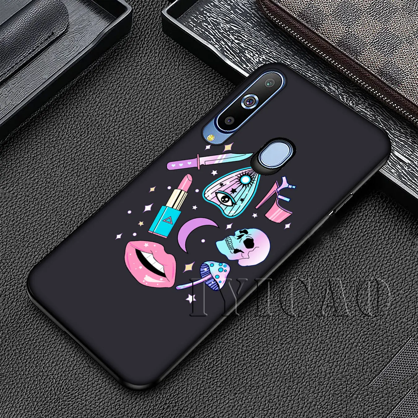 Мягкий силиконовый чехол IYICAO Girly Pastel Witch Goth для samsung Galaxy Note 9 8 10 Plus M10 M20 M30 M40 + черный |
