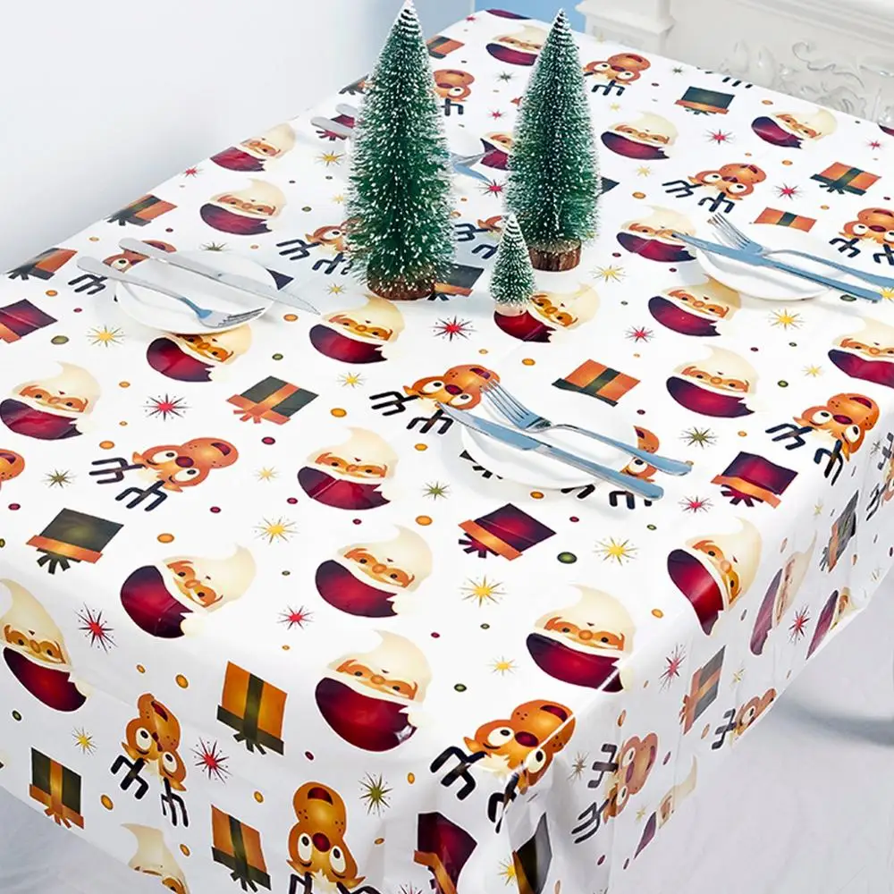 Скатерть FENGRISE Merry Christmas для прямоугольного стола, одноразовая скатерть на день рождения, Рождество, украшение на стол